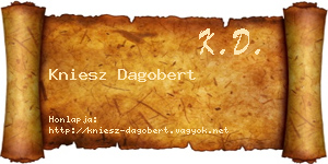 Kniesz Dagobert névjegykártya